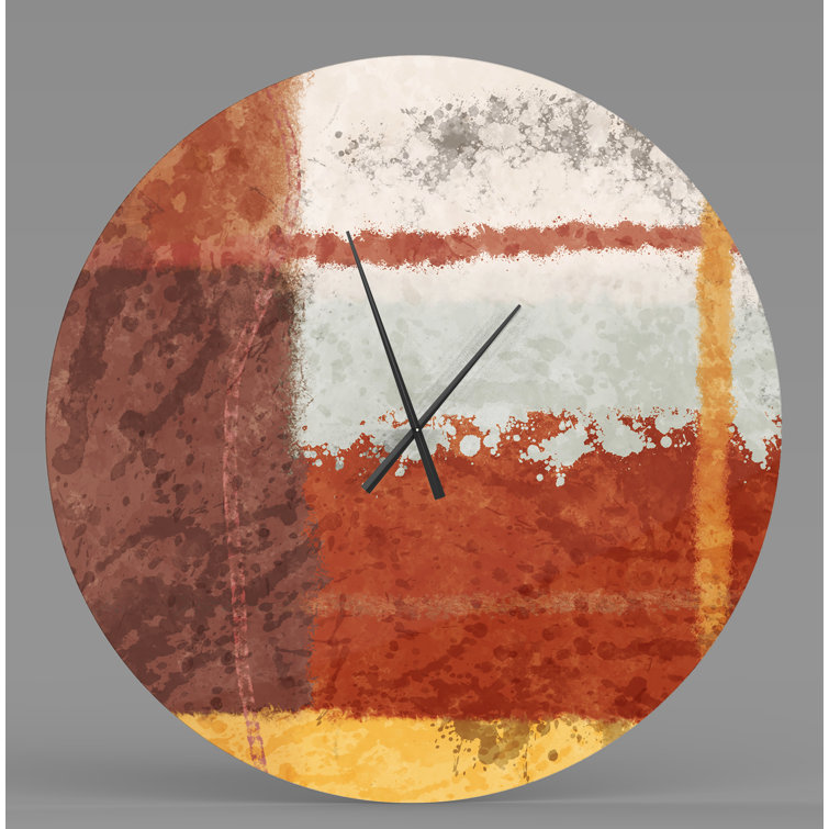 Ebern Designs Metal Wall Clock Wayfair